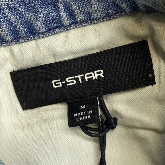 G-Star Raw Men’s Vintage Bornite Overshirt Size M Blue Boxy Fit Denim Button-Up - Picture 8 of 13